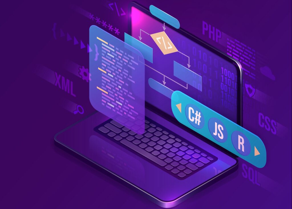 Team working on a product